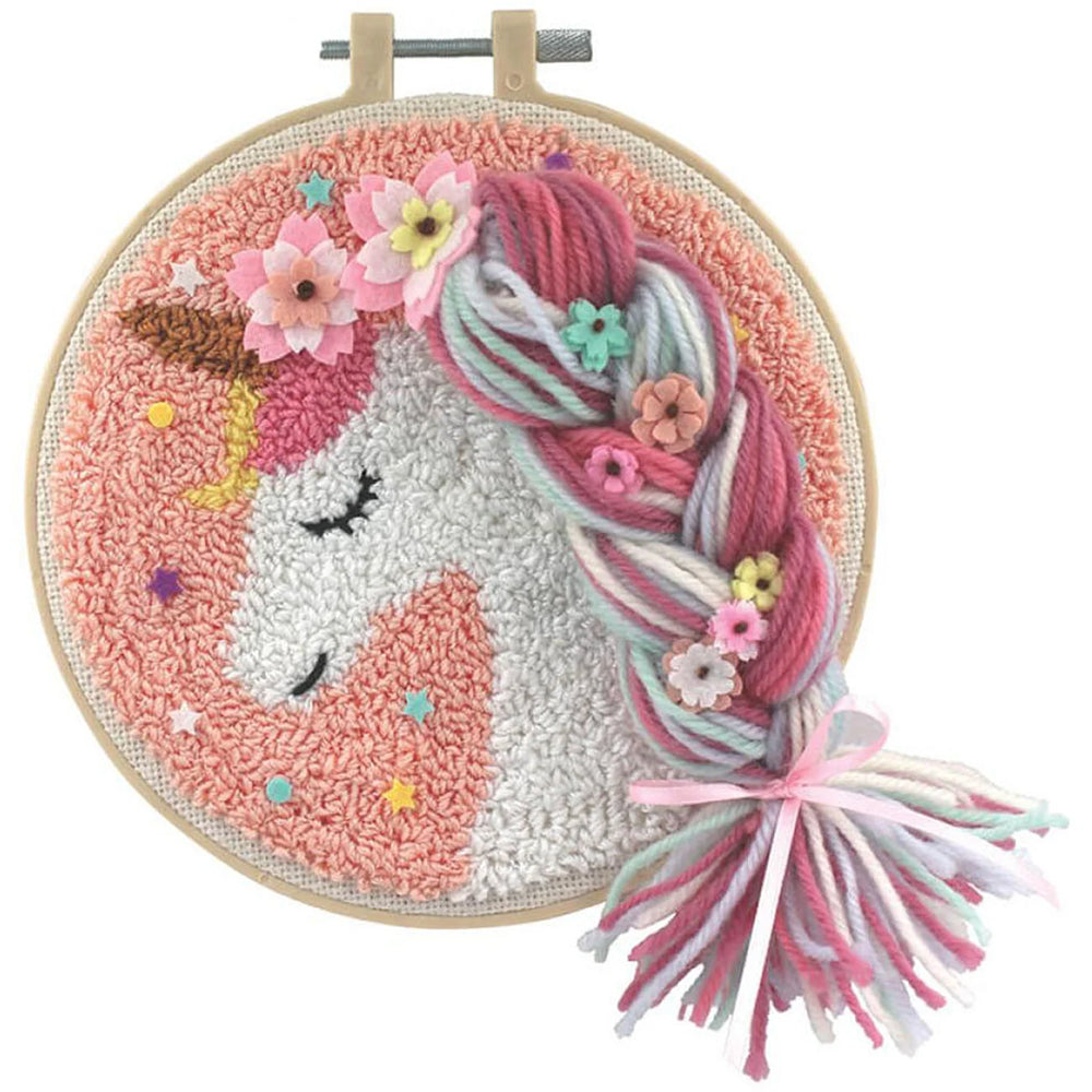 Birch Make &amp; Play 3D Punch Needle Embroidery Kit unicorn