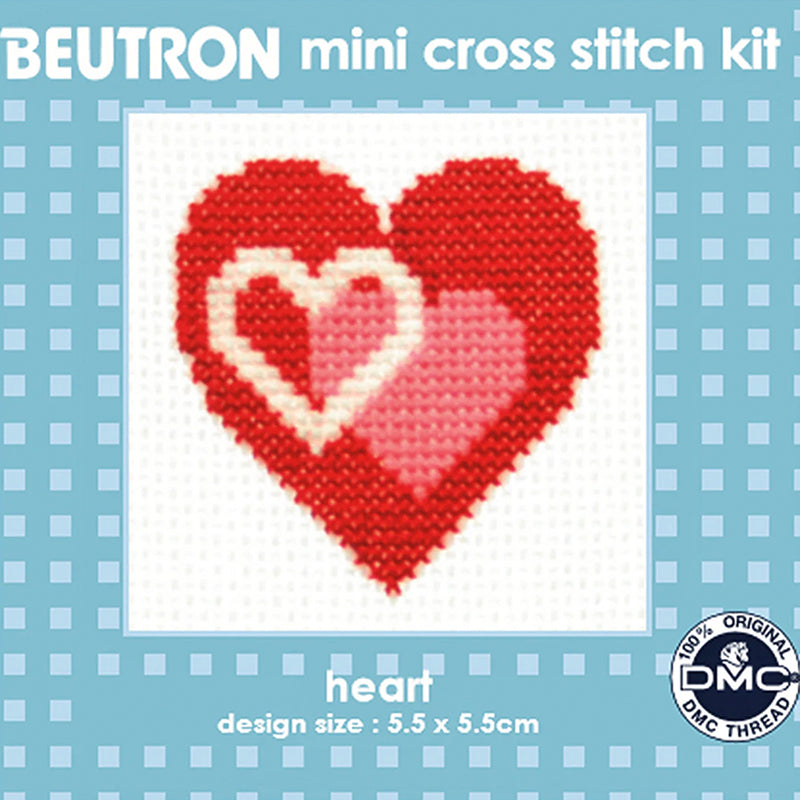 Beutron Mini Cross Stitch Kit heart