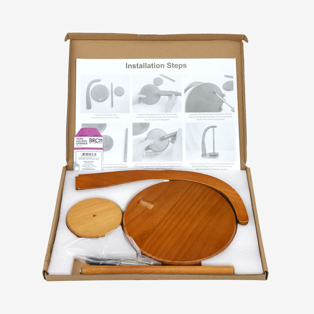 Birch Magnetic Wooden Spinner Yarn Holder