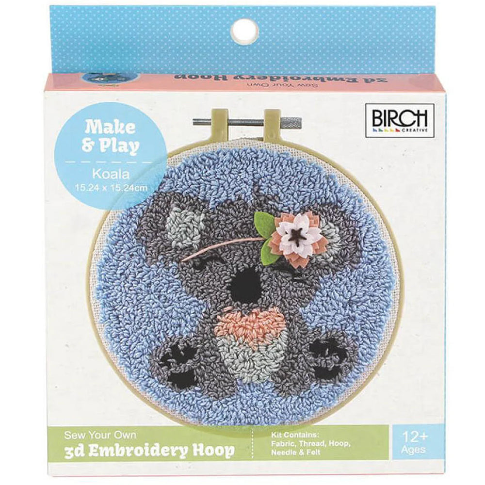 Birch Make & Play 3D Punch Needle Embroidery Kit koala