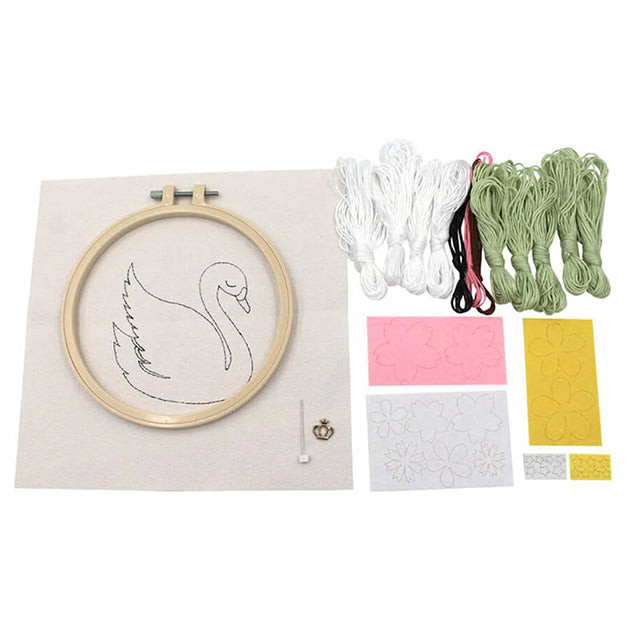 Birch Make & Play 3D Punch Needle Embroidery Kit swan