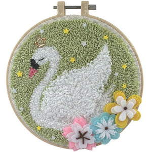 Birch Make & Play 3D Punch Needle Embroidery Kit swan