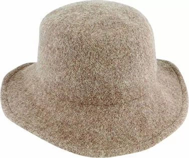 Poppi Boiled Wool Small Brim Hat taupe
