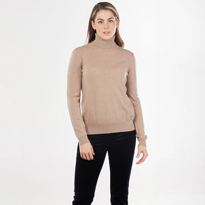 Bridge & Lord Merino & Cashmere Roll Neck camel