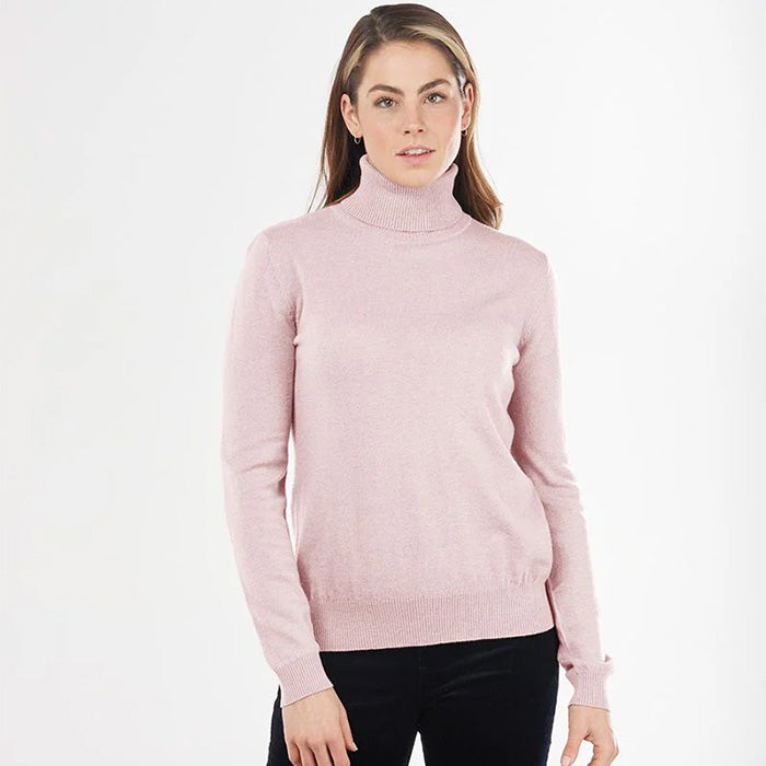 Bridge & Lord Merino & Cashmere Roll Neck blush