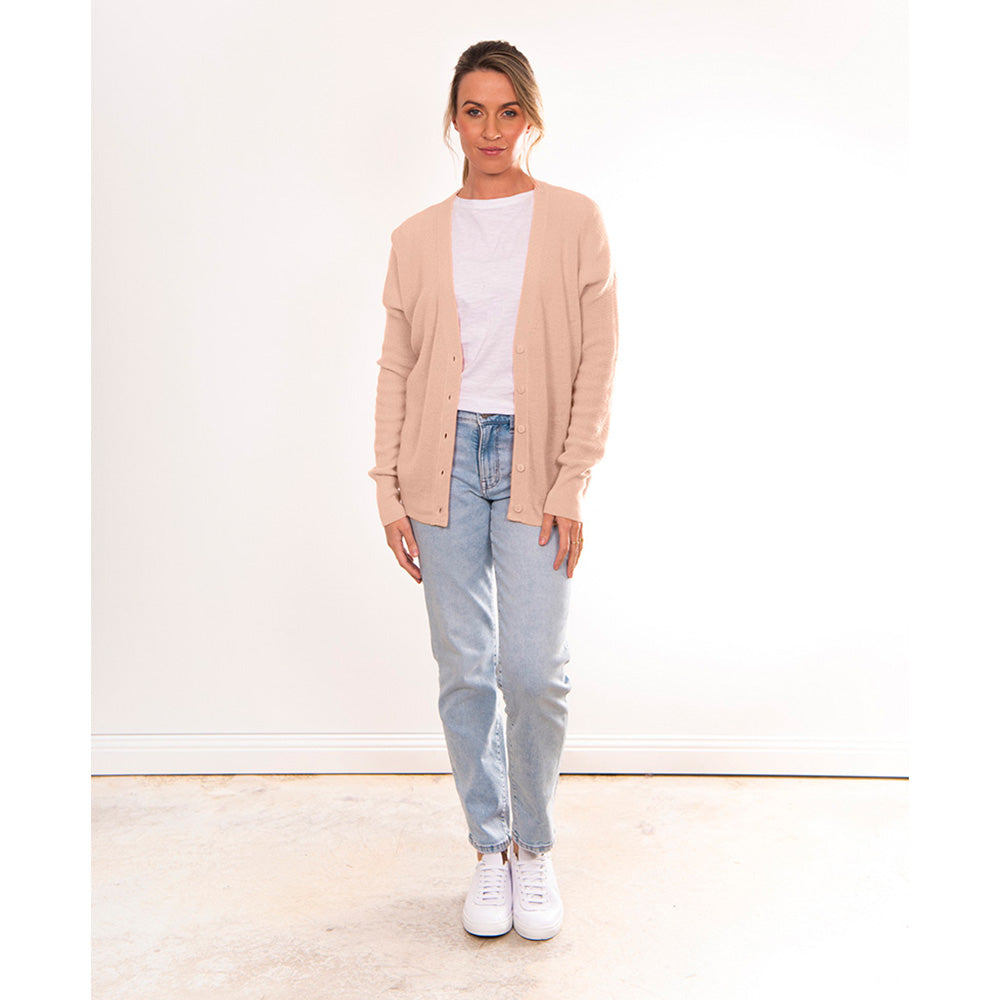 Bridge & Lord V.Neck Cardi with Detailed Back