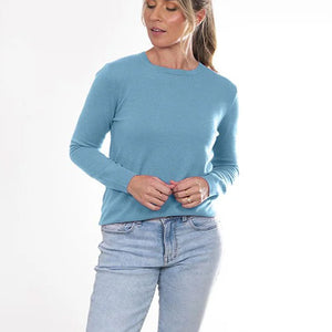 Bridge & Lord Wool/Cashmere Crew frosted blue