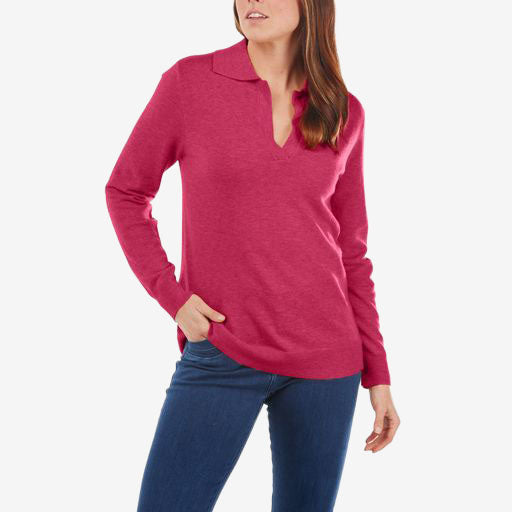 Bridge & Lord Collared V-Neck rose