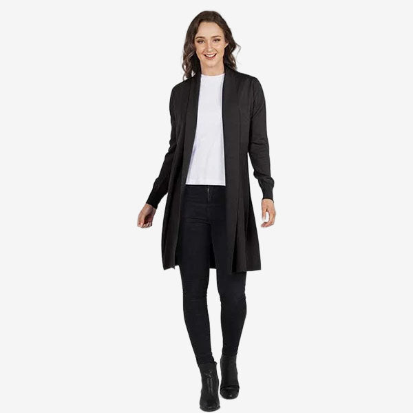 Bridge & Lord Wool & Cashmere ETE Cardi charcoal