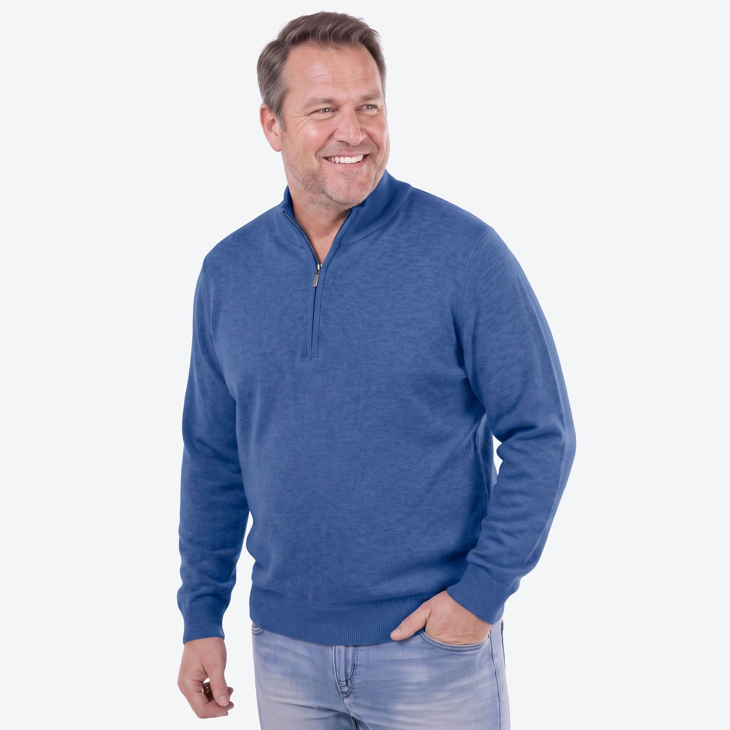 Bridge & Lord 1/4 Zip Sweater blue