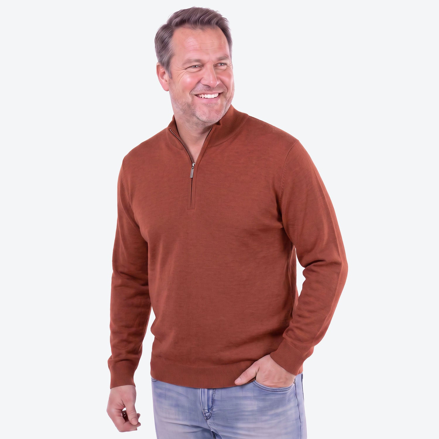 Bridge & Lord 1/4 Zip Sweater blue