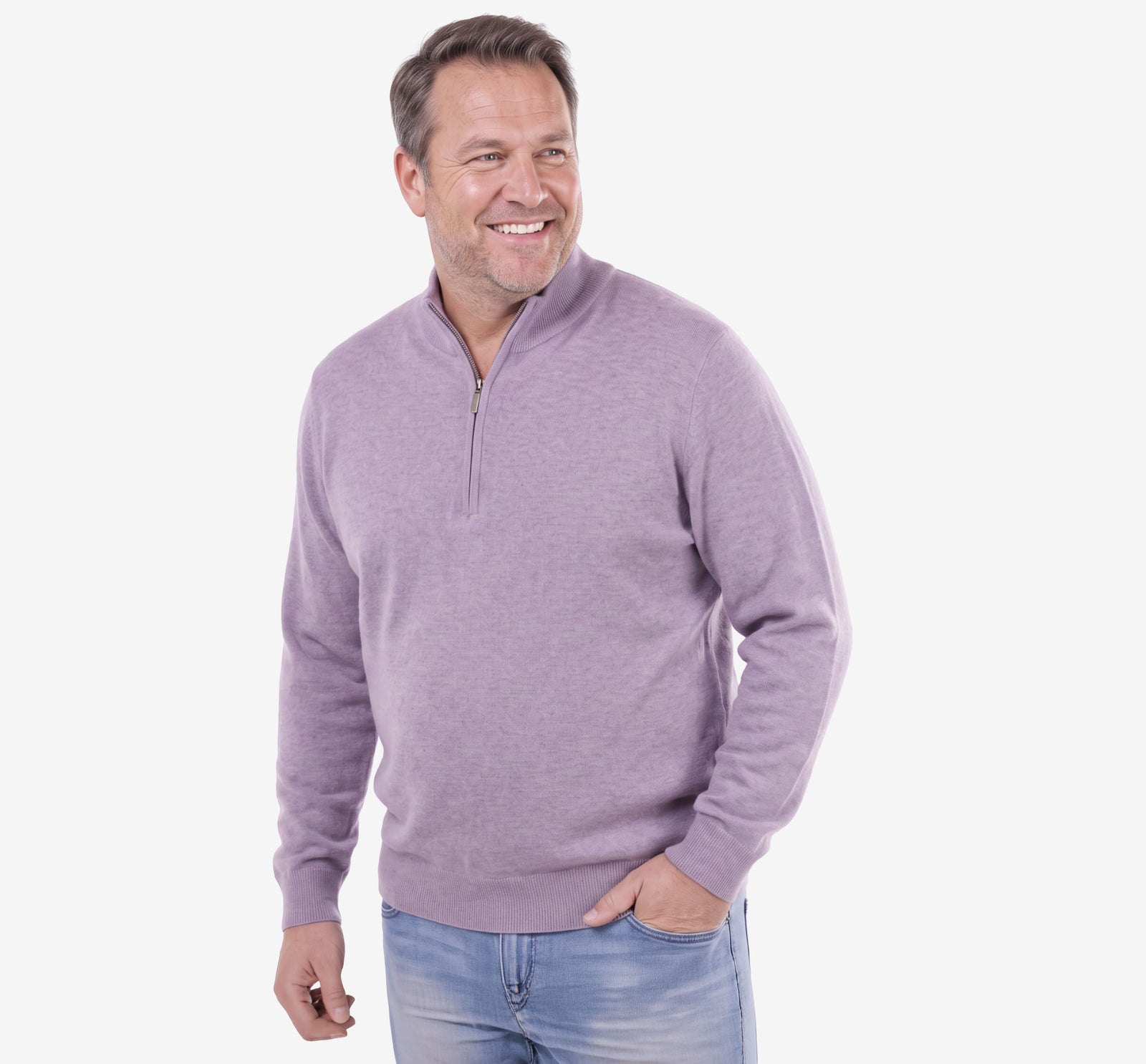 Bridge & Lord 1/4 Zip Sweater lilac