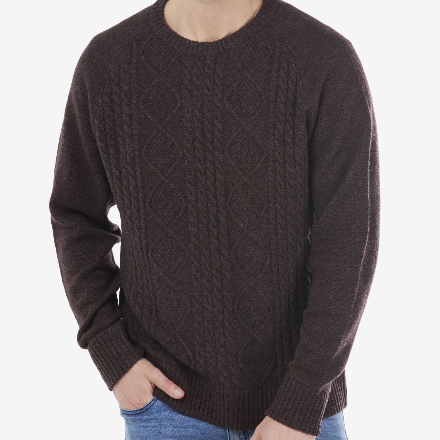 Bridge & Lord Men's Cable Crew Pullover
