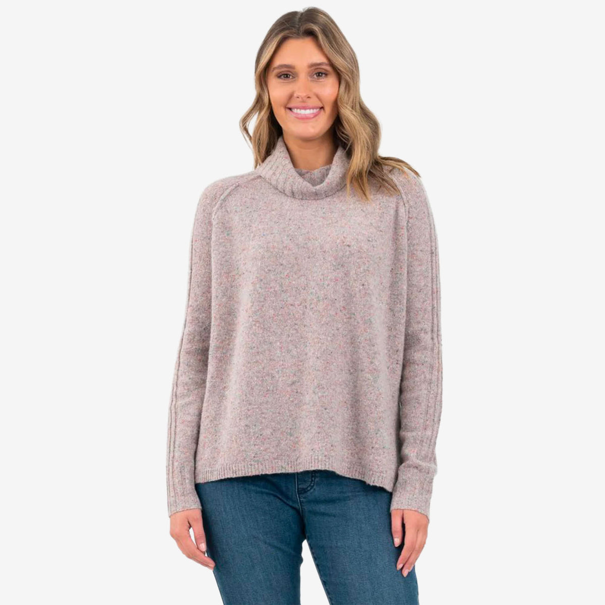 Bromley Rib Trim Roll Neck