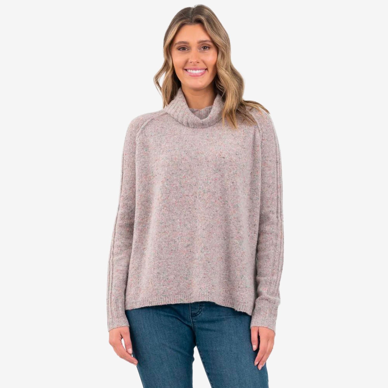 Bromley Rib Trim Roll Neck