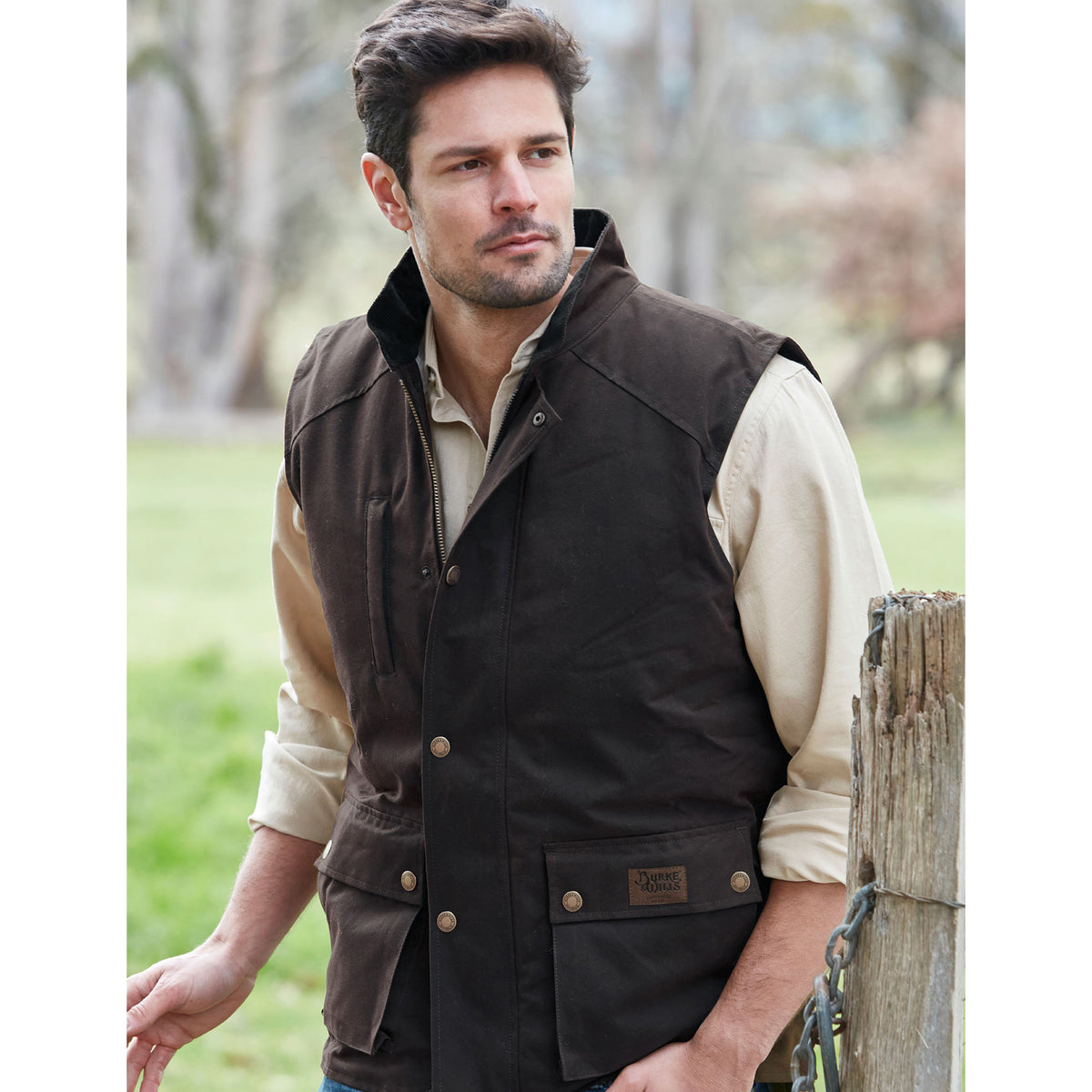 Burke & Wills Derwent Vest brown