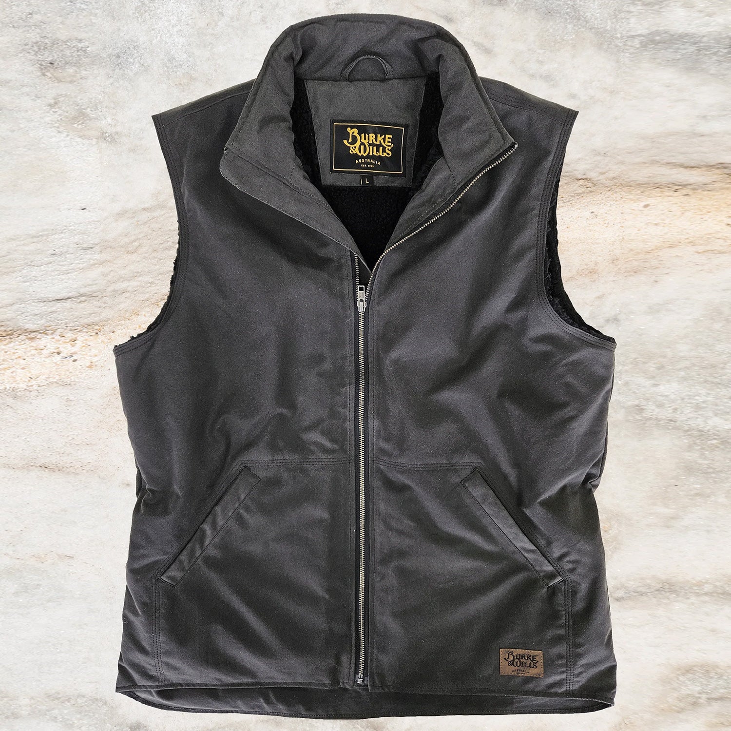Burke & Wills Stockman Vest gravel