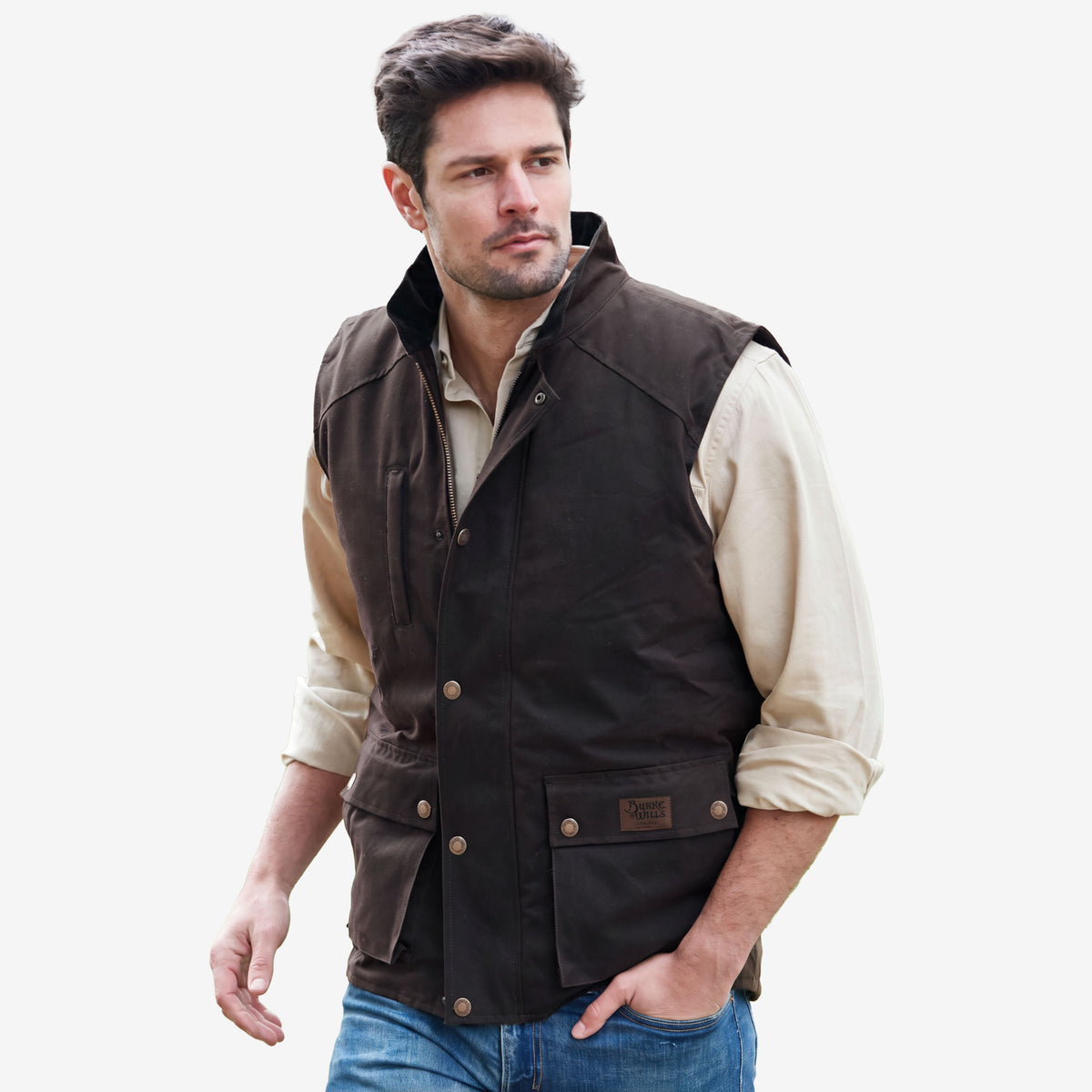 Burke & Wills Derwent Vest brown