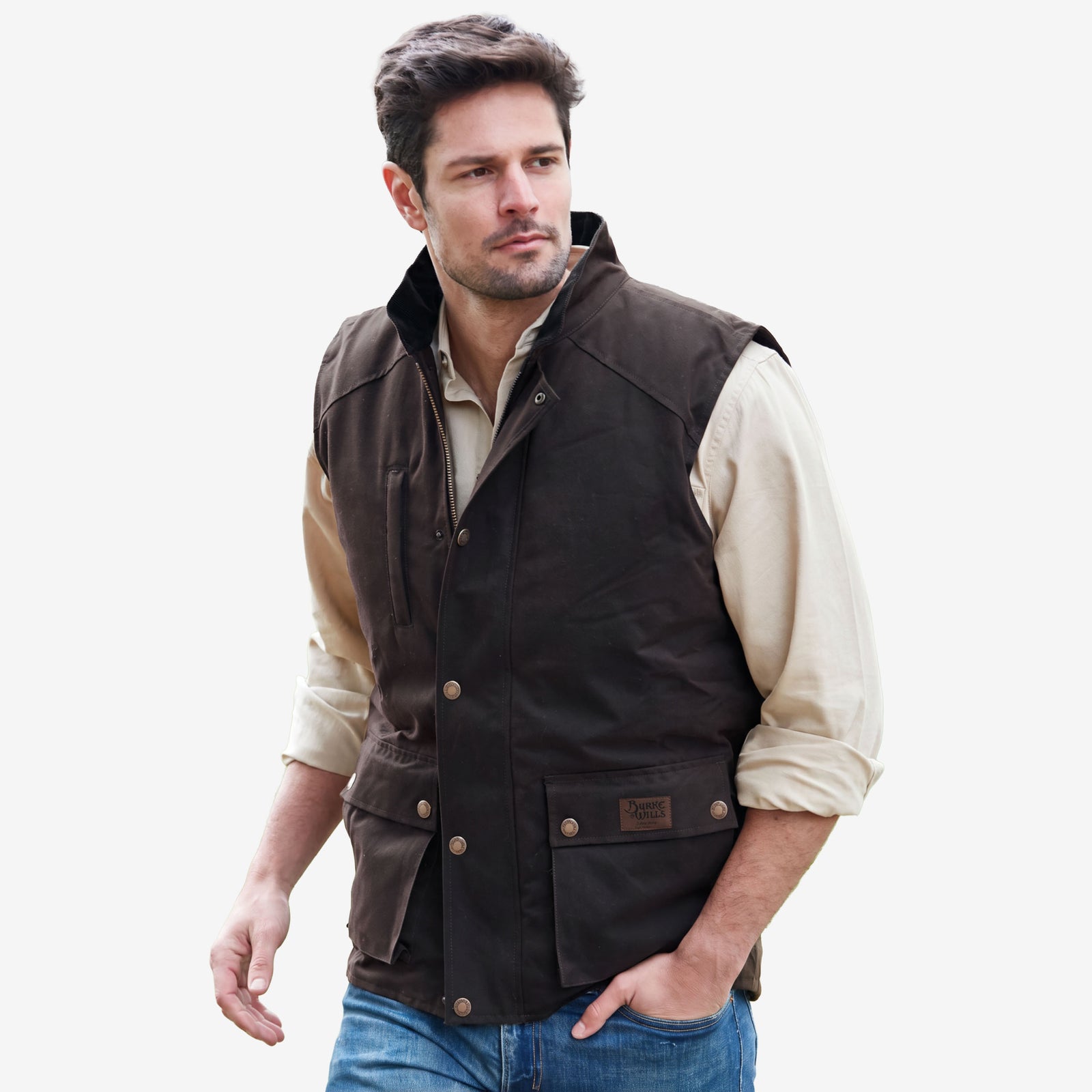 Burke & Wills Derwent Vest brown