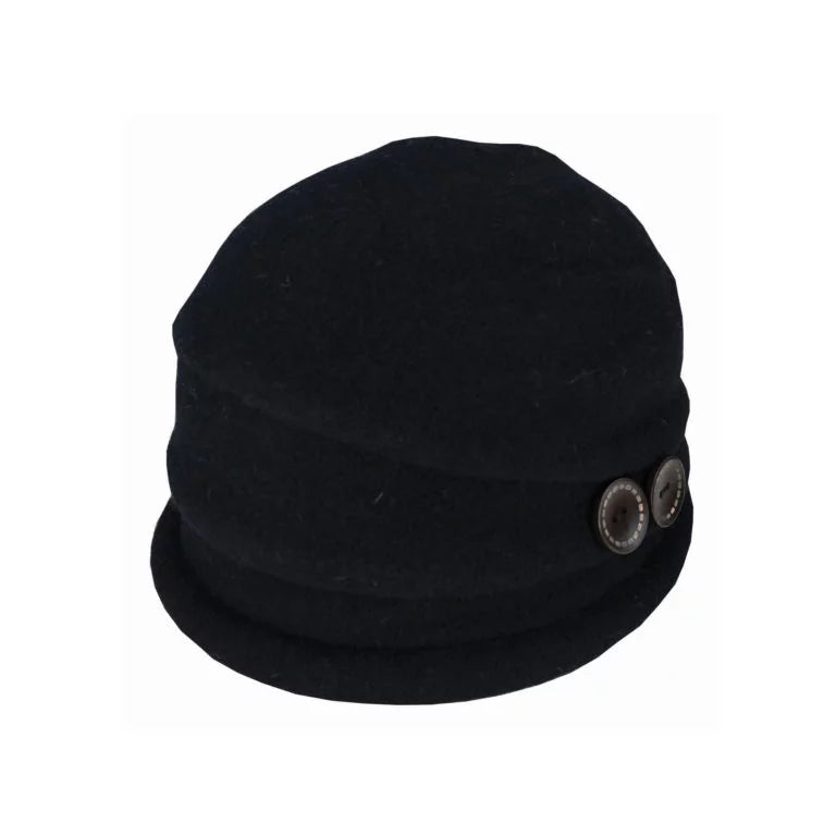 Dot & Co. Boiled Wool Button Pull On Hat