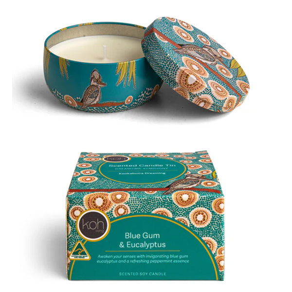 Koh Living Scented Candle Tin - Blue Gum & Eucalyptus
