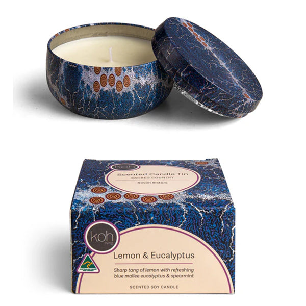 Koh Living Scented Candle Tin - Lemon & Eucalyptus