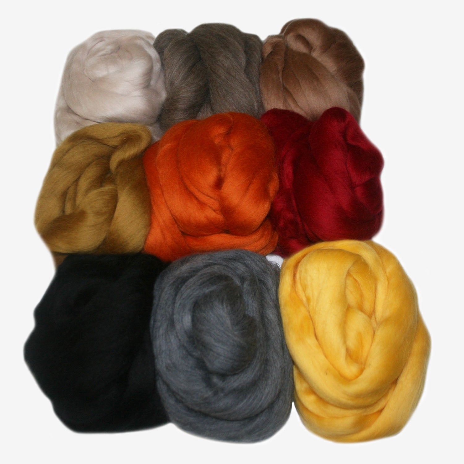 Coloured Wool Top Box of 9 - Aust Outback