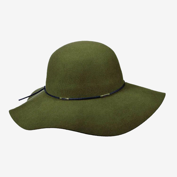 Dot & Co. Charlene Wide Brim Hat sage