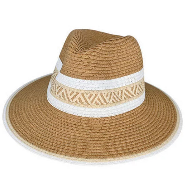 Dot & Co. Keira Paper Braid Fedora white