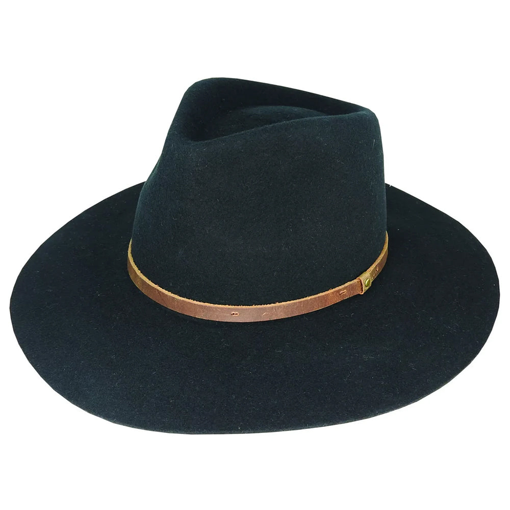 Dot & Co. Will Wool Felt Tear Drop Fedora black