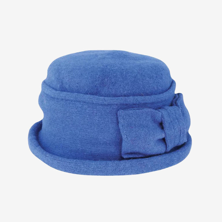 Dot & Co Wool Bow Hoop Brim Hat blue