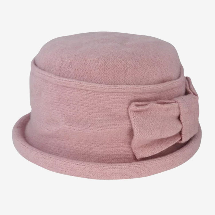Dot & Co Wool Bow Hoop Brim Hat pink