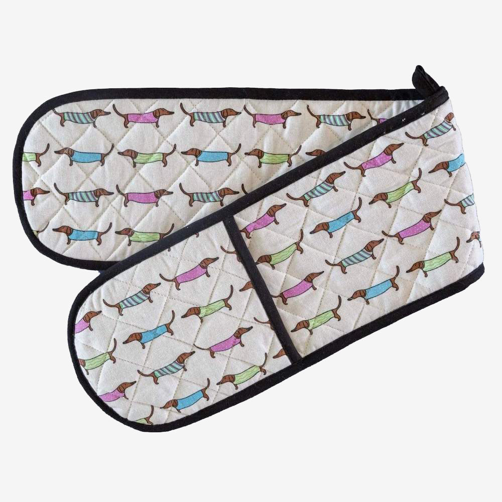 Double Oven Glove - Sausage Dogs
