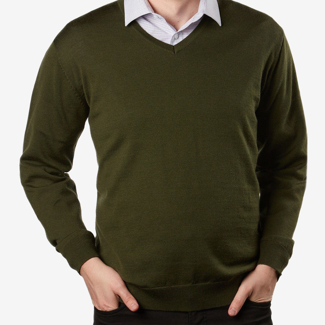 Fields Machine Washable Merino Wool V-Neck