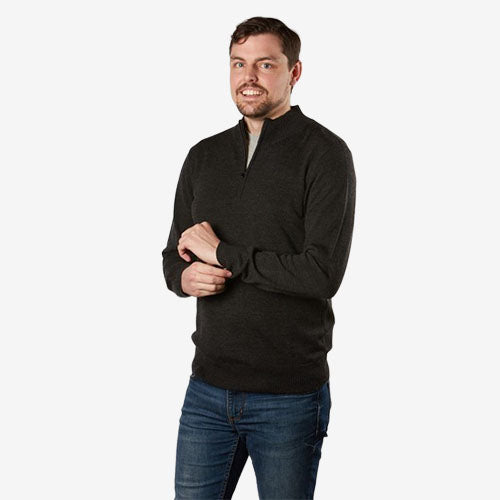 Fields Men's 1/4 Zip Pullover charcoal