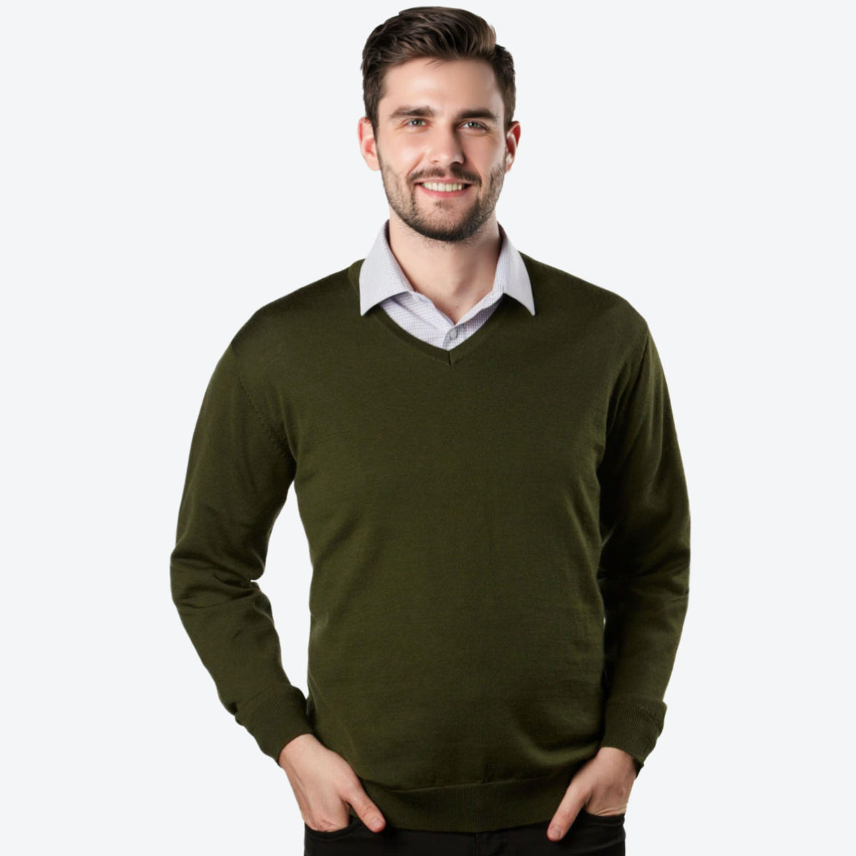 Fields Machine Washable Merino Wool V-Neck