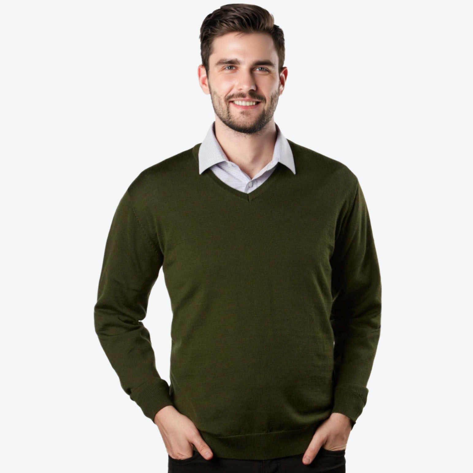 Fields Machine Washable Merino Wool V-Neck