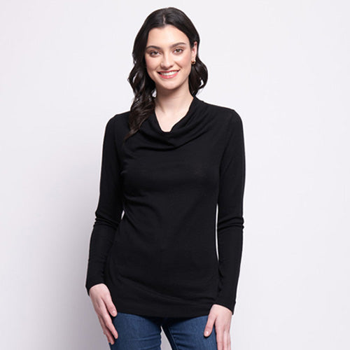 Foil Holy Cowl Top black