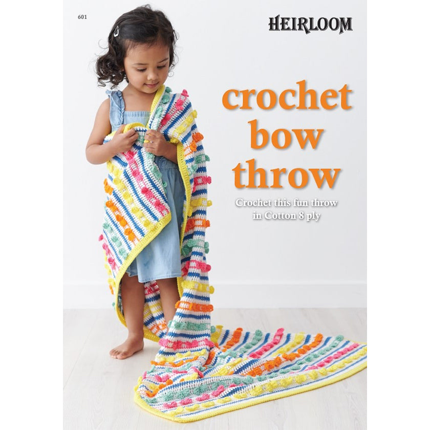 Heirloom Crochet Bow Throw Pattern 601