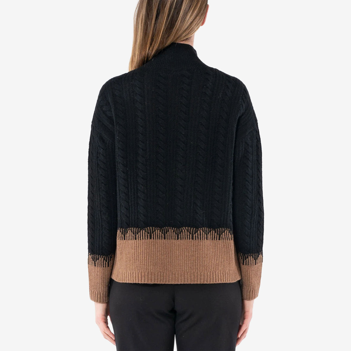 Jump Contrast Cable Pullover