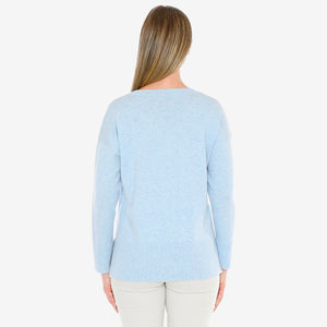Jump V-Neck Pullover blue