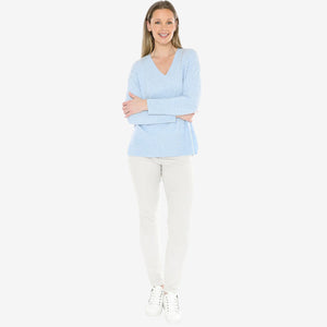 Jump V-Neck Pullover blue