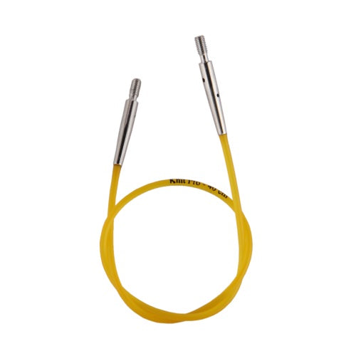 KnitPro Coloured Interchangeable Needle Cable yellow 40cm