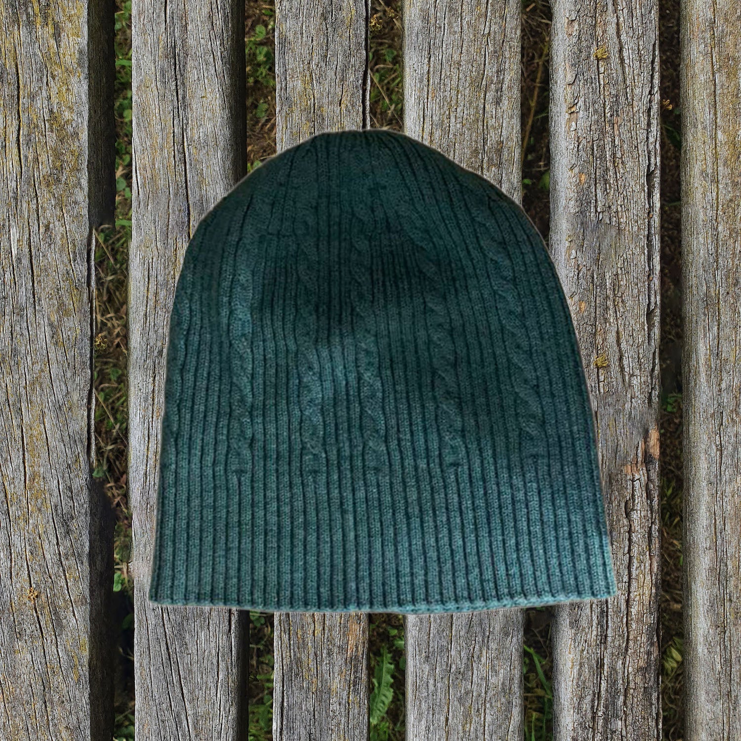 Knitted@Nundle Cable Beanie teal