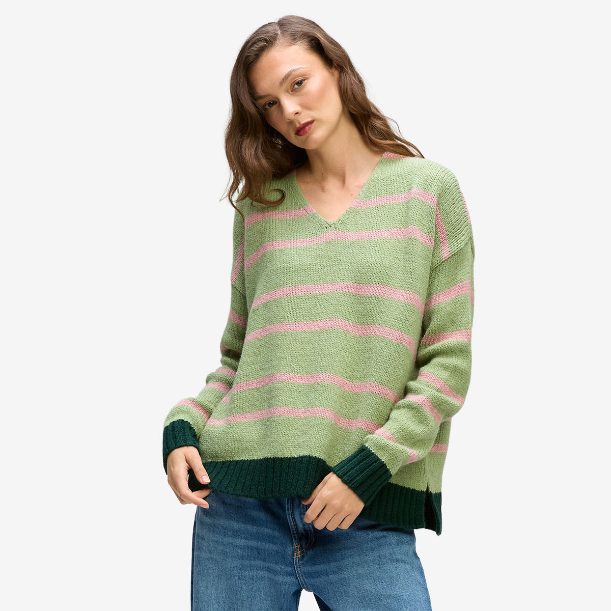 LD&Co. Cozy V-Neck forrest