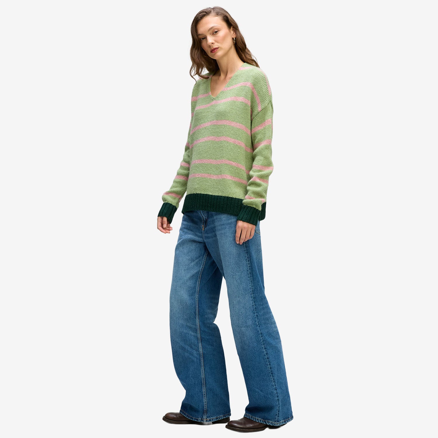 LD&Co. Cozy V-Neck forrest