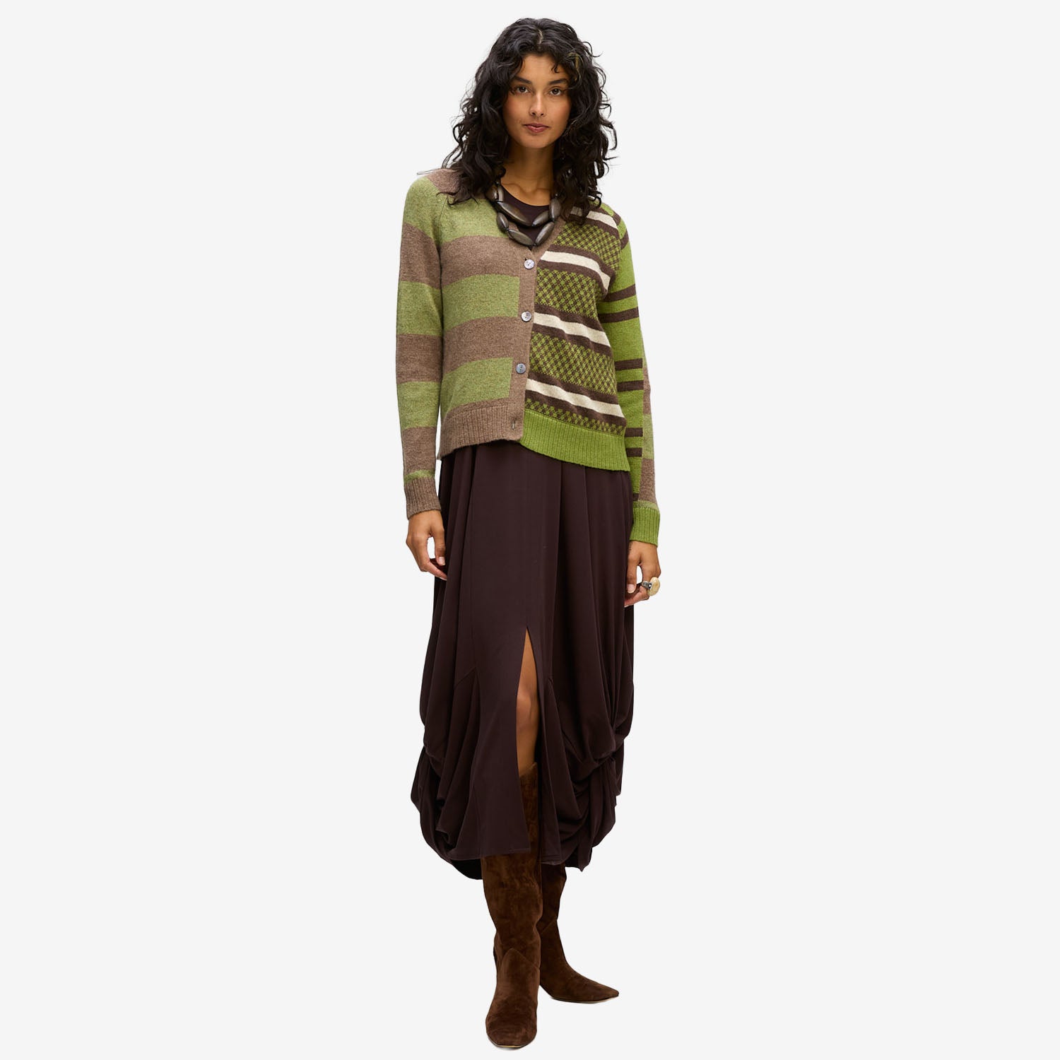 LD&Co. Groove Stripe Cardi cocoa