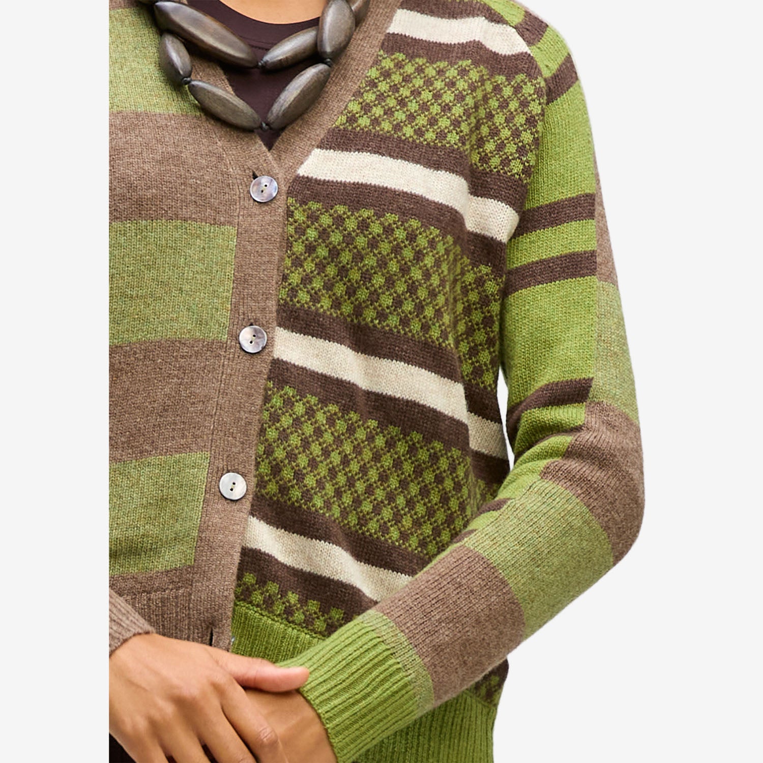 LD&Co. Groove Stripe Cardi cocoa