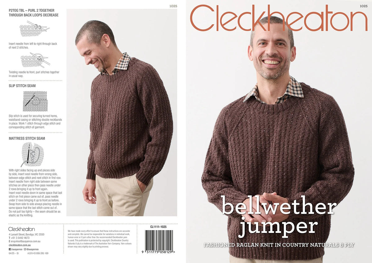 Cleckheaton Bellwether Jumper Pattern #1025
