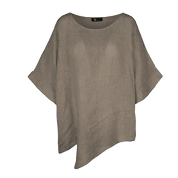 M-Made in Italy A-symmetrical Linen Top